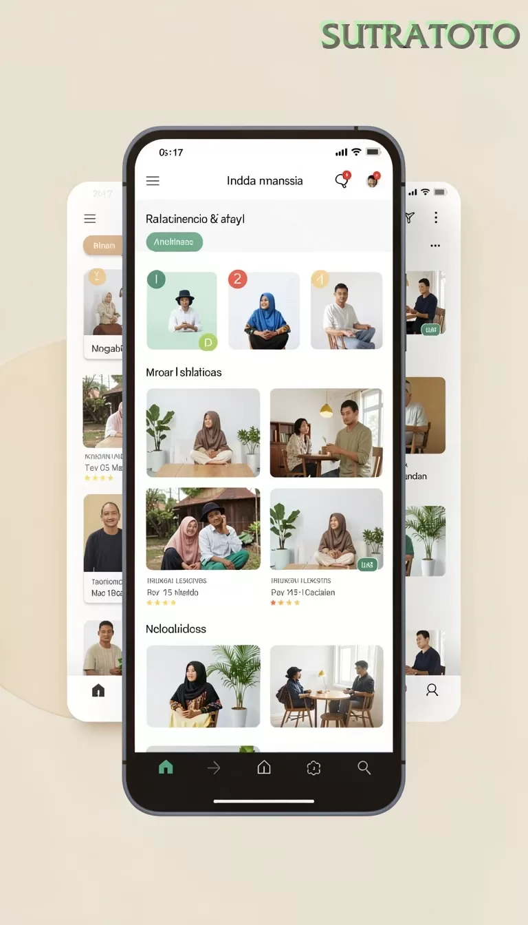 Cuplikan layar D06 — menu navigasi