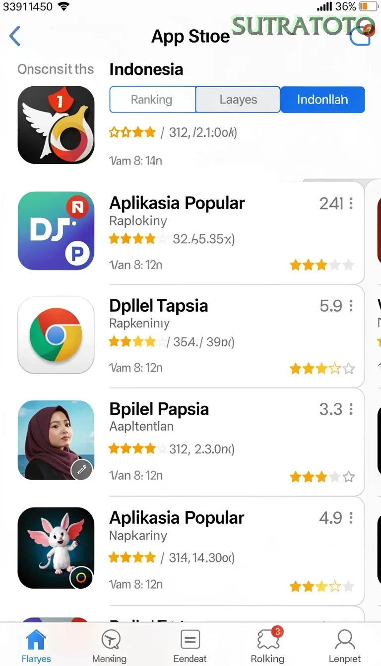 Cuplikan layar V96 — aktivitas