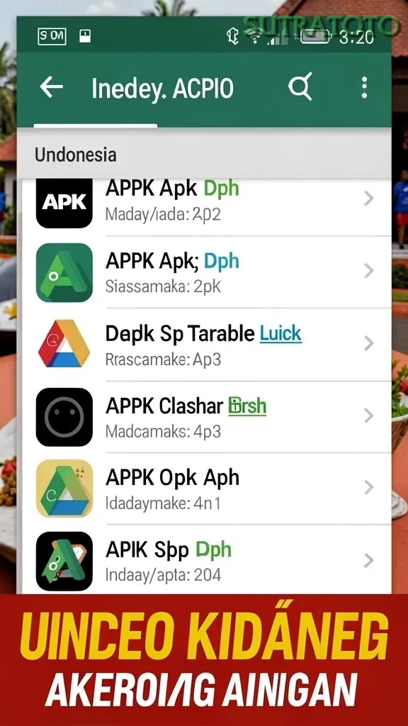 Cuplikan layar 7METER — menu navigasi